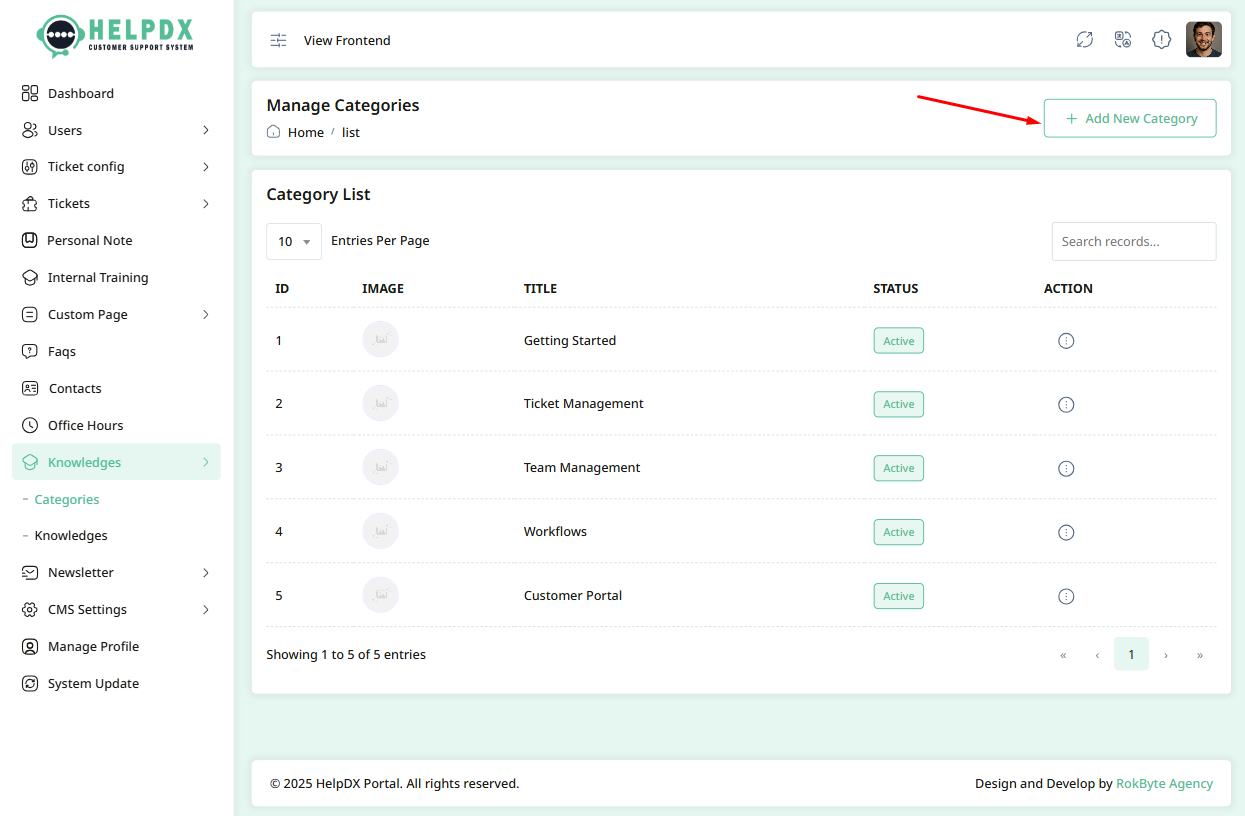 Category List Page
