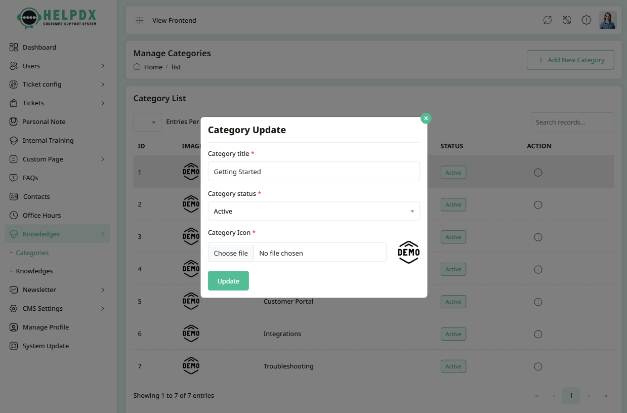 Update Category Form