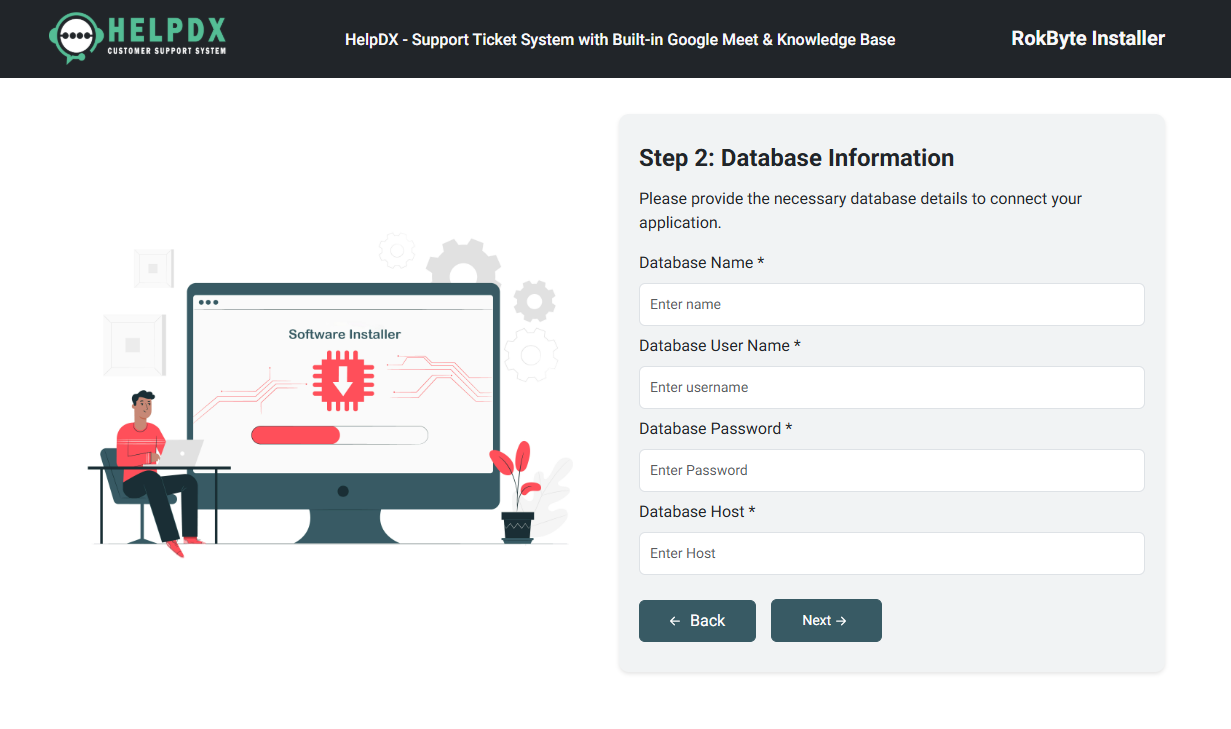 Step 2 - Database Information