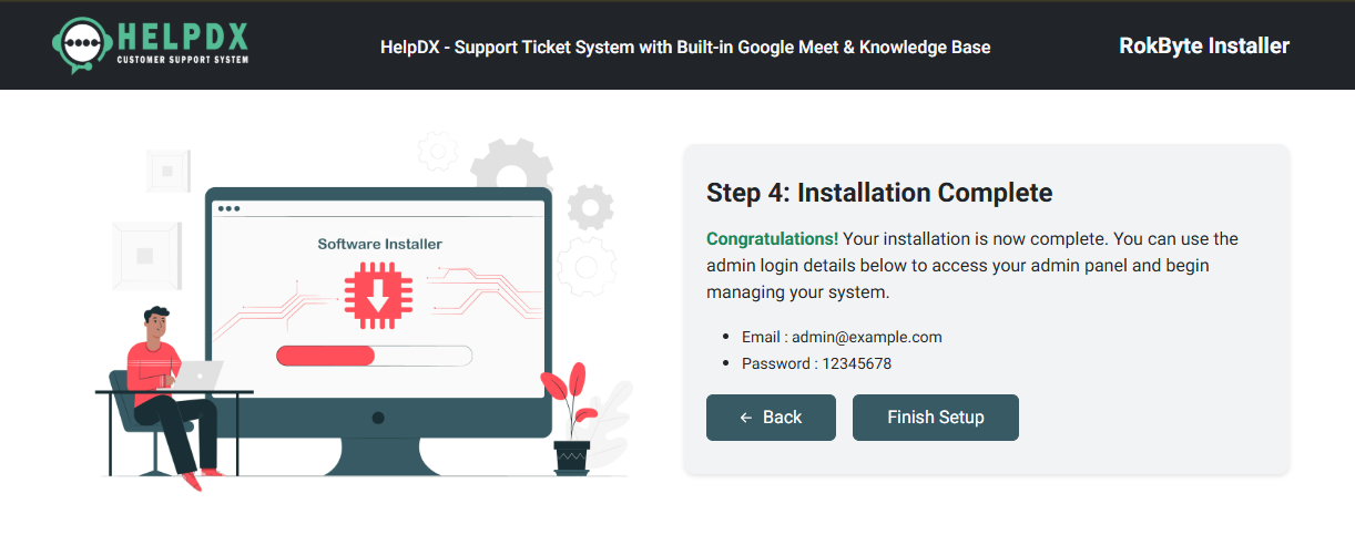 Step 4 - Installation Complete