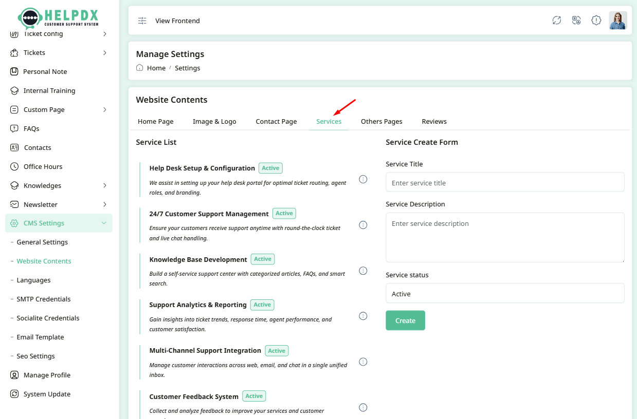 Website Settings