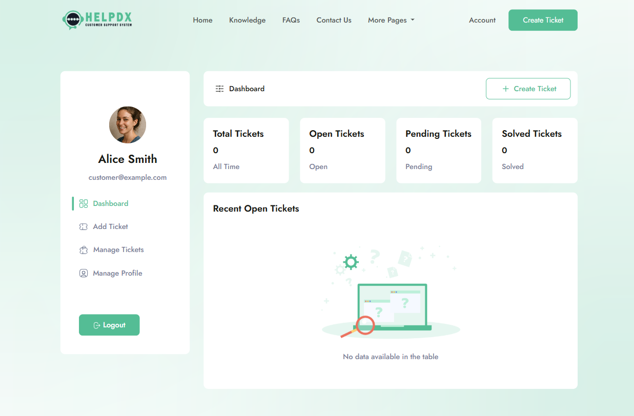 Customer Dashboard